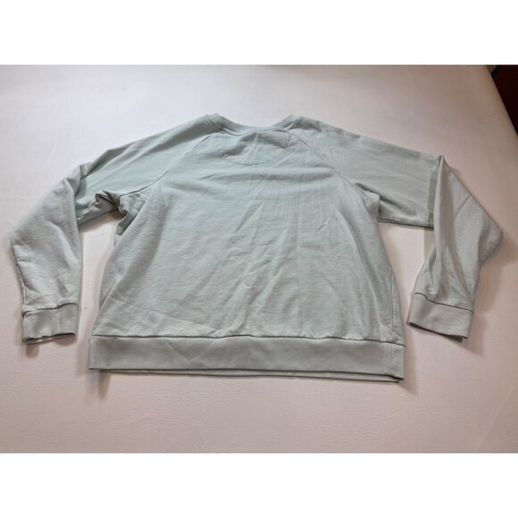Patagonia Logo Crewneck Sweatshirt Large Sage Green Organic Cotton (bin GG158) - Picture 2 of 7